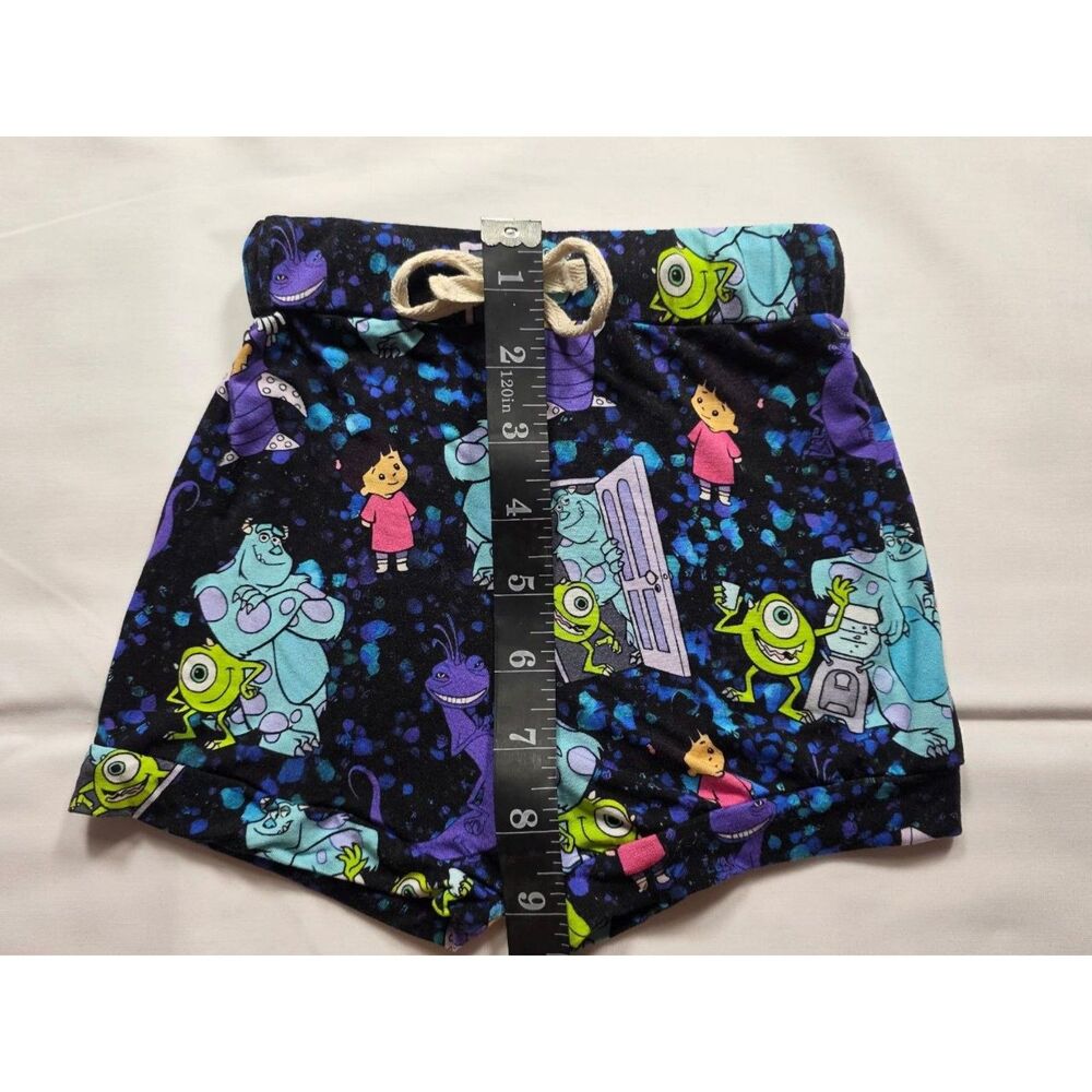 Little Glow Kids 18-24M Bamboo Hooded Pajama Shorts Set Monster Print - Picture 3 of 9